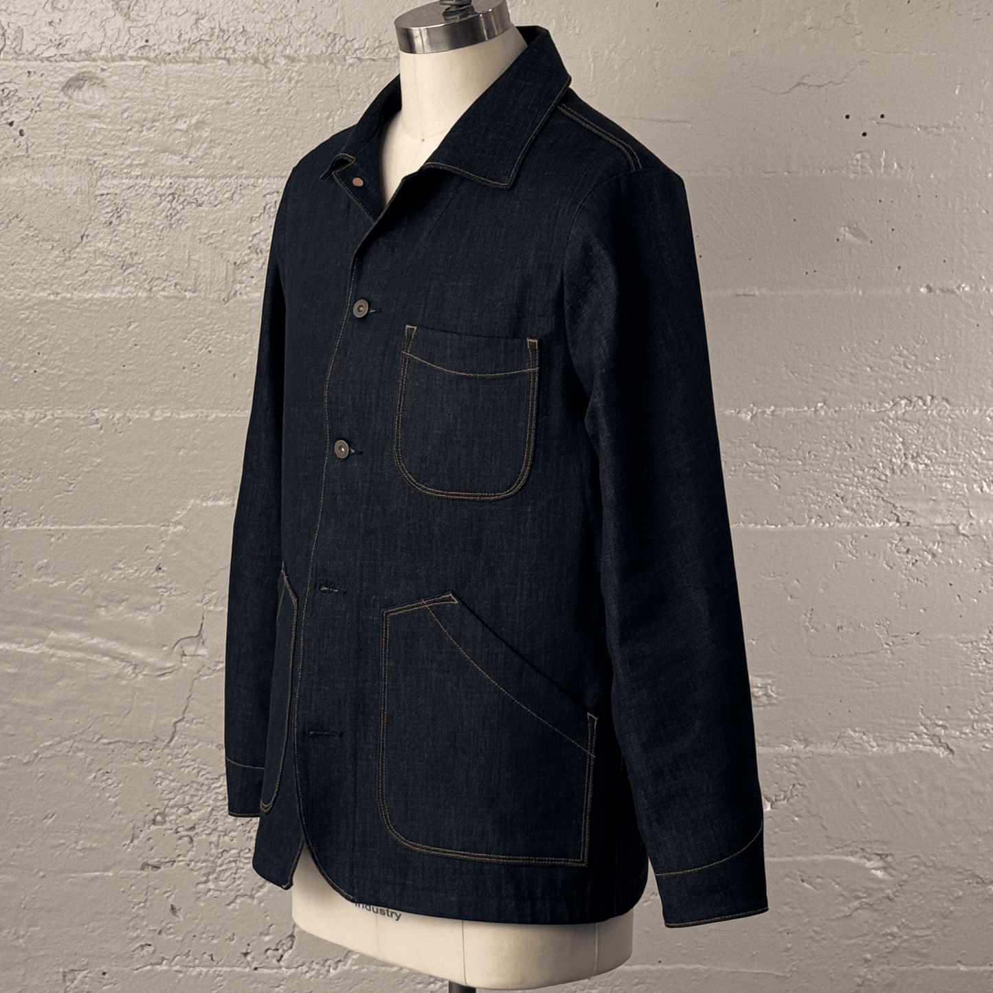 Men's Blanket-lined Chore Coat in Cone Denim - Dillon Montara