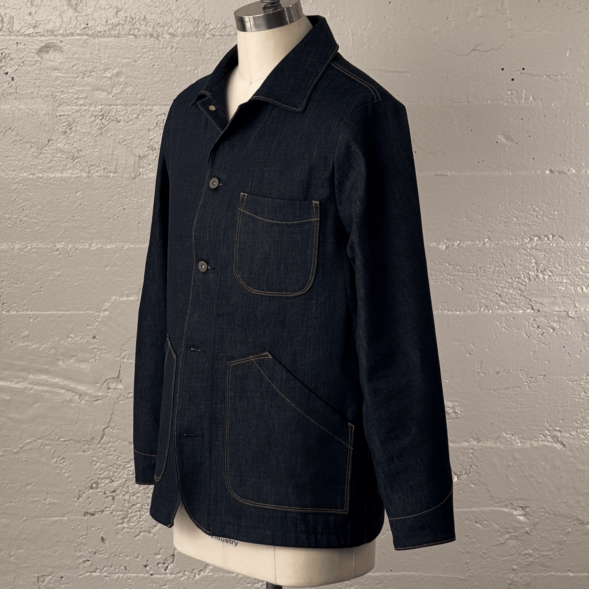 Men's Blanket-lined Chore Coat in Cone Denim - Dillon Montara