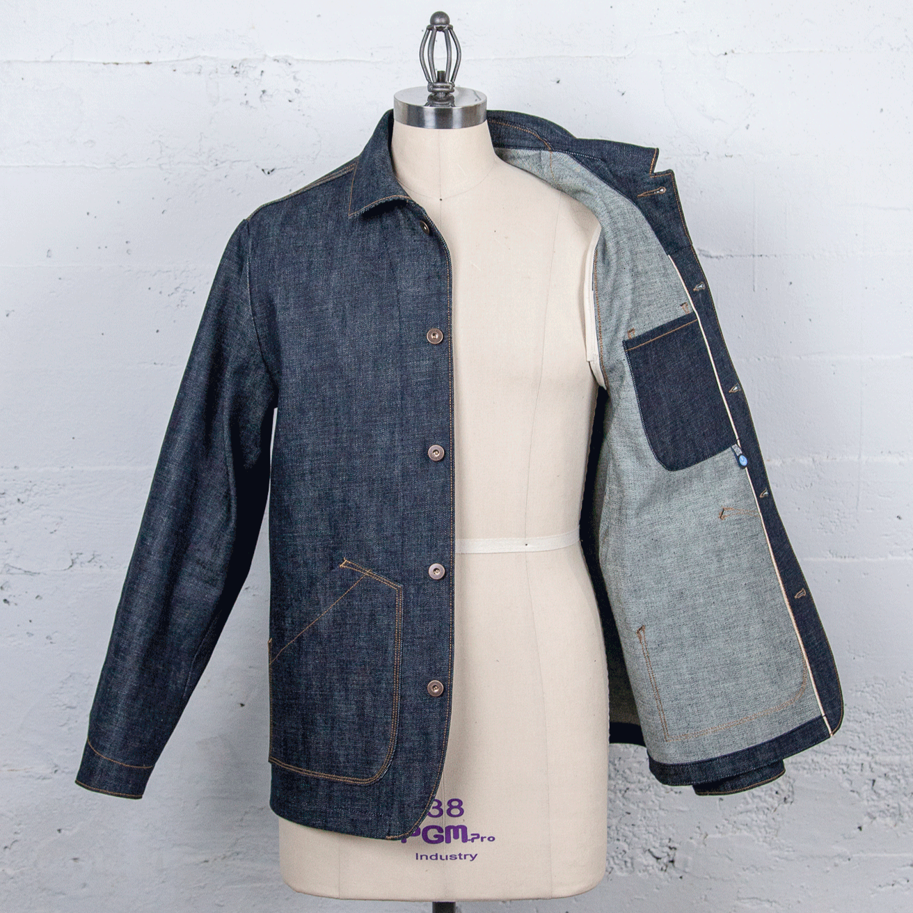 Women's Chore Coat in Kuroki Selvedge Denim - Dillon Montara