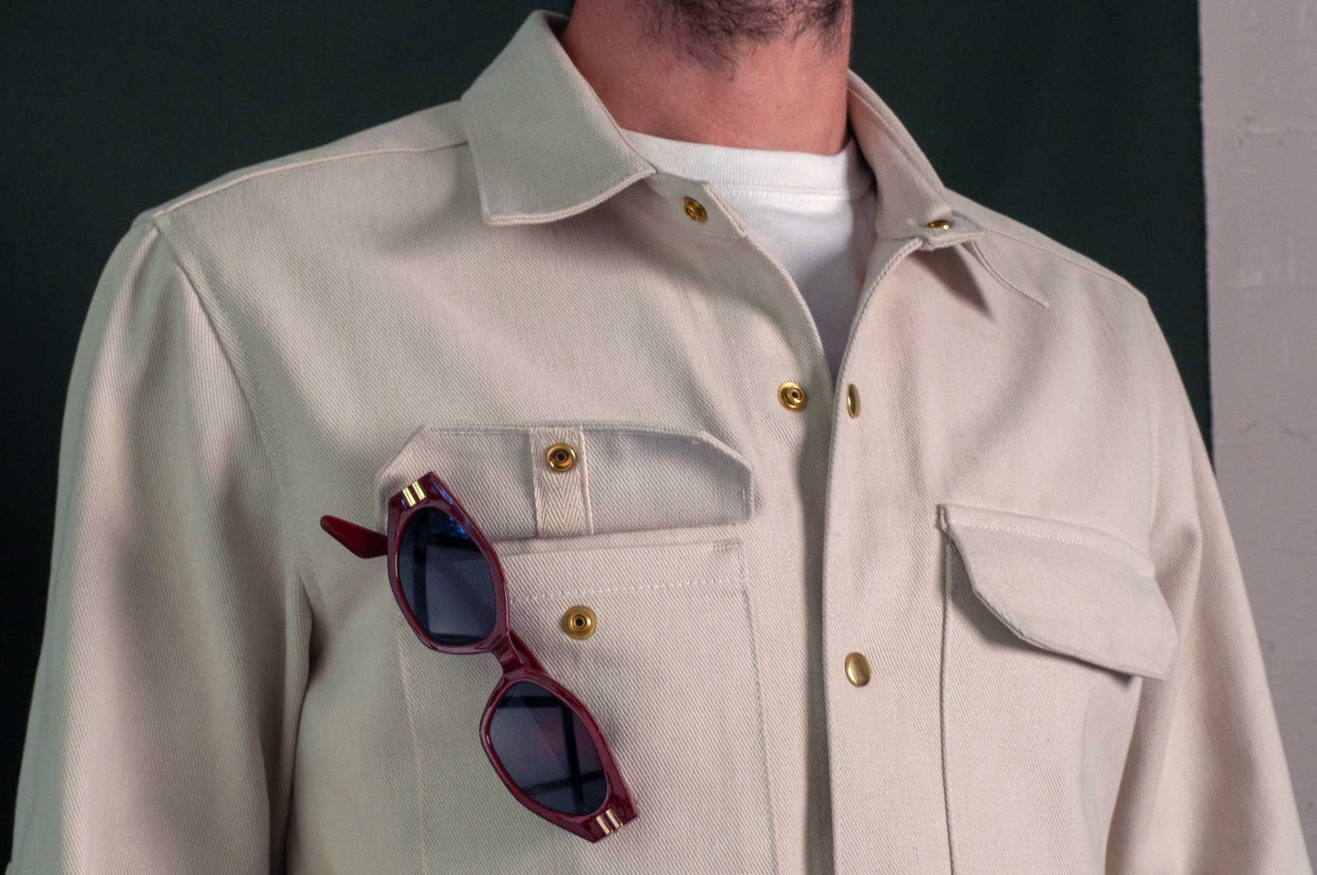 Overshirt in Bone - Dillon Montara