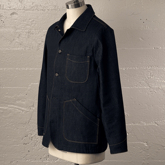 Men's Blanket-lined Chore Coat in Cone Denim