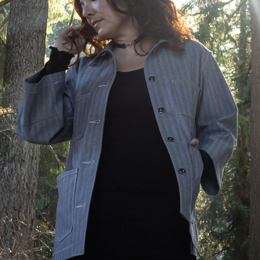 Women's Fisher Stripe Work Smock